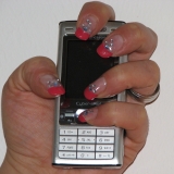 French Manicure Strasssteine