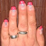 French Manicure Strasssteine