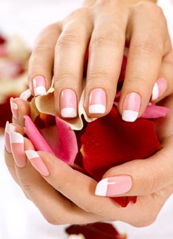 French Manicure pink / rosa